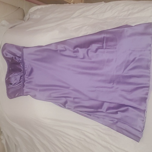 Nicole Miller Purple strapless Midi Dress - Picture 1 of 6